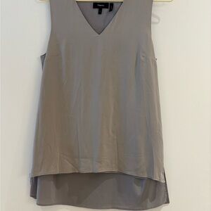 Theory Women's Taupe V-Neck Tank Top